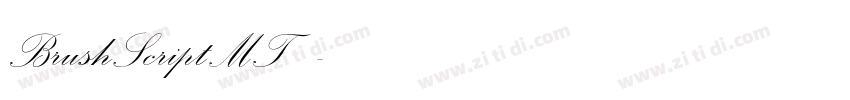 BrushScriptMT 常规字体转换